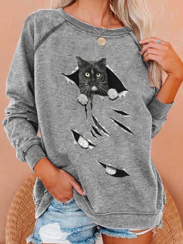 Regular Fit Animal Sweatshirts SKU175824571920460431