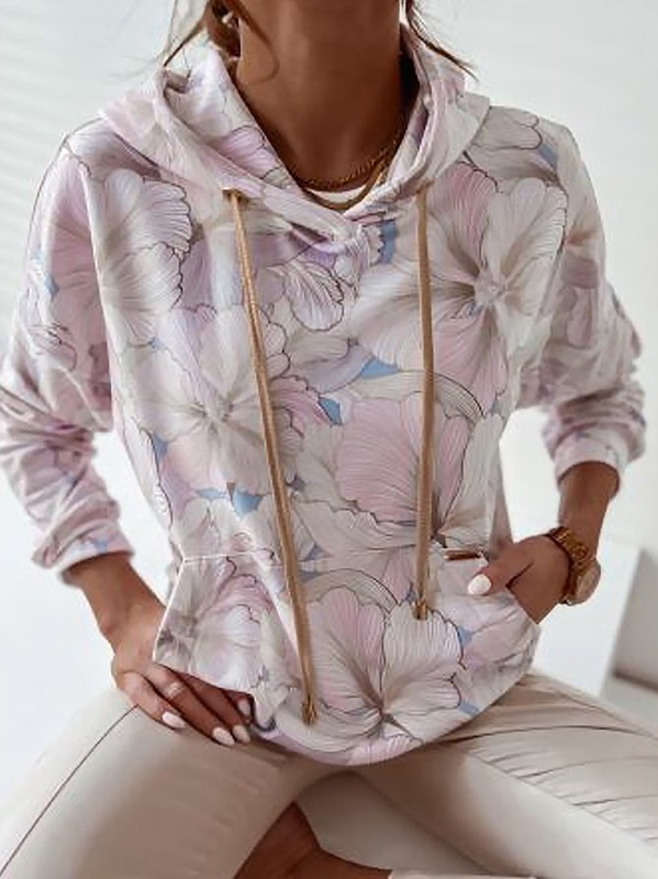 Hoodie Floral Loose Casual Hoodies SKU175824571930047635