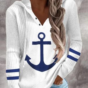 Buckle Loose Casual Hoodie Sweater SKU175824571989902381