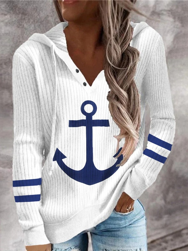 Buckle Loose Casual Hoodie Sweater SKU175824571989902381