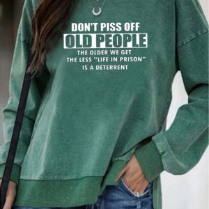 Letter Long Sleeve Printed Cotton-blend Crew Neck  Casual SKU175824571931699902
