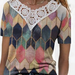 Plus size Geometric Printed Short SKU175824571988171175