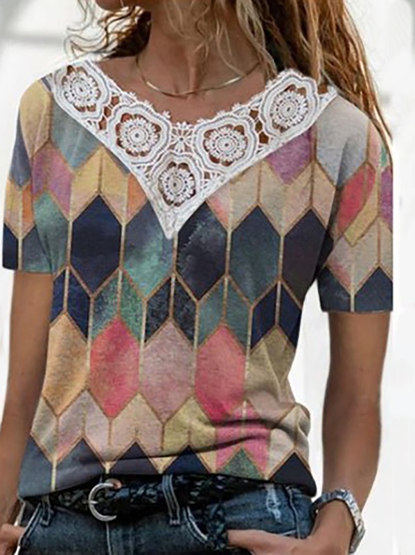 Plus size Geometric Printed Short SKU175824571988171175