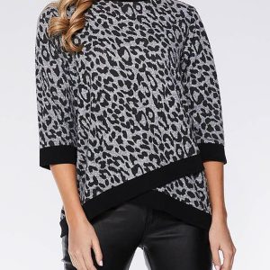 Crew Neck Leopard Loose SKU175824571922765858