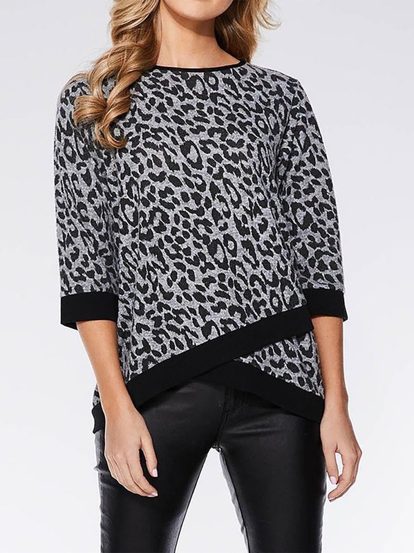 Crew Neck Leopard Loose SKU175824571922765858